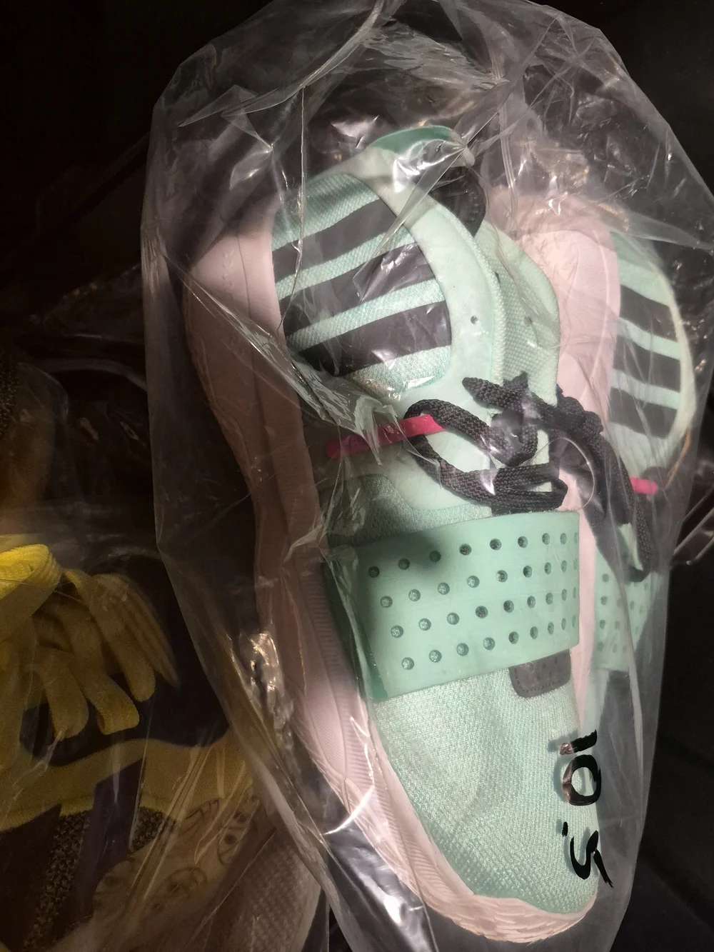 adidas Men’s Mint Green and Pink Sneakers